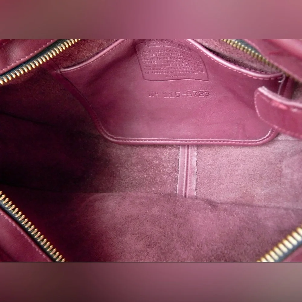 Vintage Coach Large Swinger Bag (Wine) - Picture 9 of 11